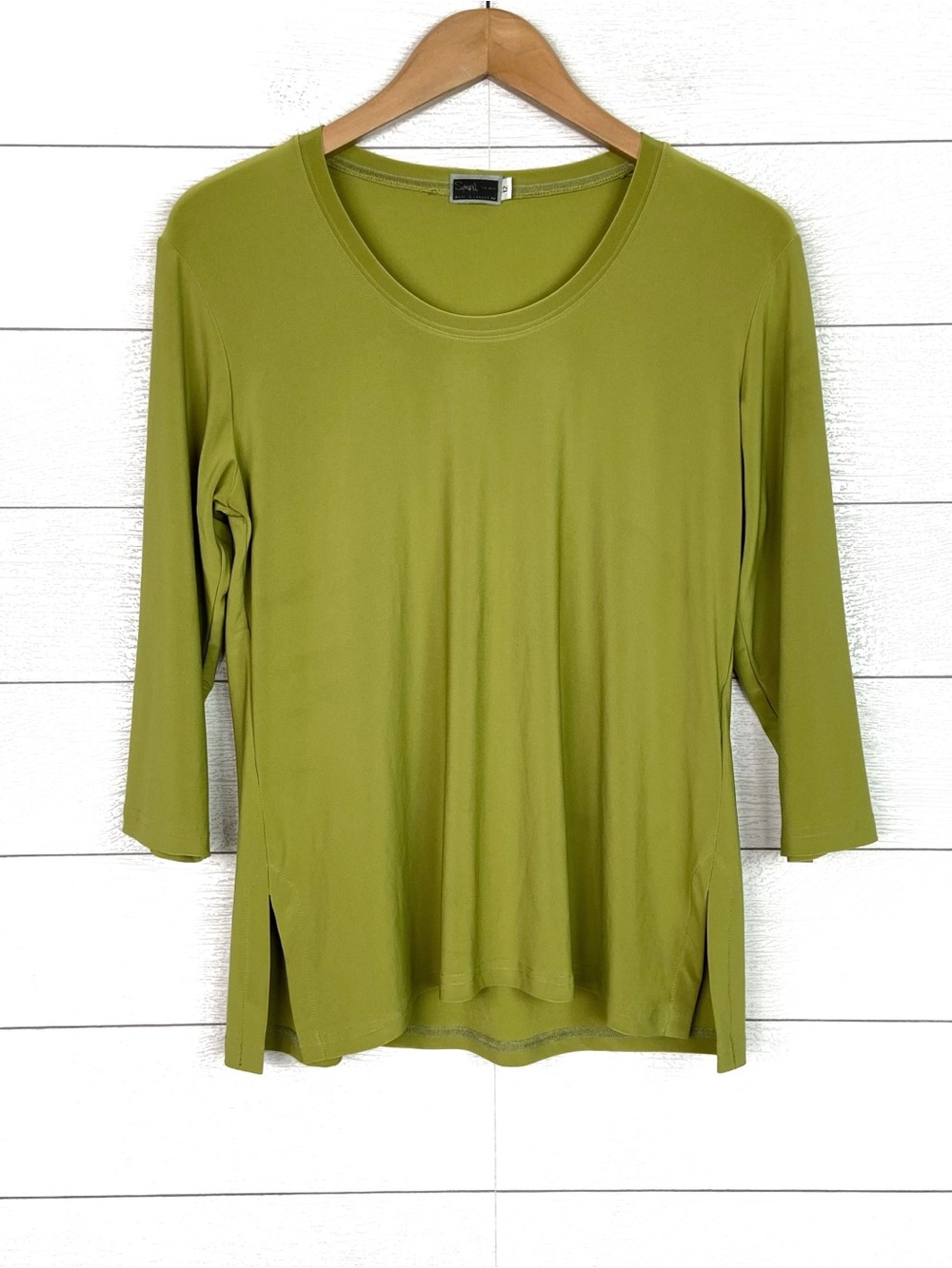 SYMPLI Green Scoop Neck Stretch Top 12